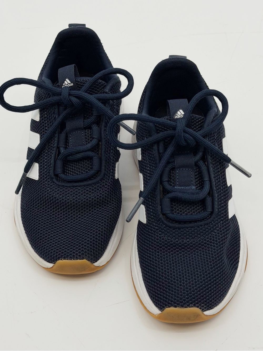 Adidas Racer TR23 Kids Navy & White Cloudfoam Sneakers Size 13K
